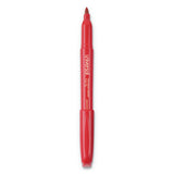 Pen-style Permanent Marker, Fine Bullet Tip, Red, Dozen