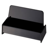 Business Card Holder, Capacity 50 3 1-2 X 2 Cards, Black
