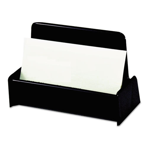 Business Card Holder, Capacity 50 3 1-2 X 2 Cards, Black