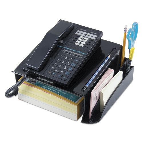 Telephone Stand And Message Center, 12 1-4 X 10 1-2 X 5 1-4, Black