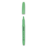 Pocket Highlighters, Chisel Tip, Fluorescent Green, Dozen