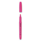 Pocket Highlighters, Chisel Tip, Fluorescent Pink, Dozen