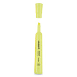 Desk Highlighters, Chisel Tip, Fluorescent Yellow, Dozen