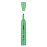 Desk Highlighters, Chisel Tip, Fluorescent Green, Dozen