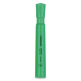 Desk Highlighters, Chisel Tip, Fluorescent Green, Dozen