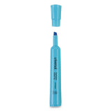 Desk Highlighters, Chisel Tip, Fluorescent Blue, Dozen