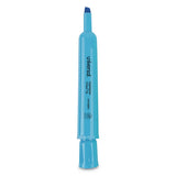 Desk Highlighters, Chisel Tip, Fluorescent Blue, Dozen