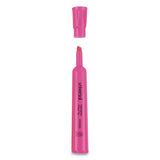 Desk Highlighters, Chisel Tip, Fluorescent Pink, Dozen