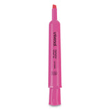 Desk Highlighters, Chisel Tip, Fluorescent Pink, Dozen