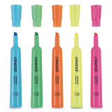 Desk Highlighters, Chisel Tip, Fluorescent Yellow, 36-pack