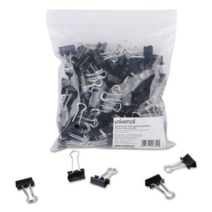 Binder Clips In Zip-seal Bag, Small, Black-silver, 144-pack