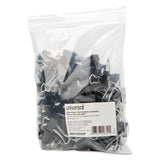 Binder Clips In Zip-seal Bag, Small, Black-silver, 144-pack