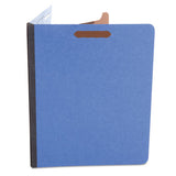 Bright Colored Pressboard Classification Folders, 1 Divider, Letter Size, Cobalt Blue, 10-box