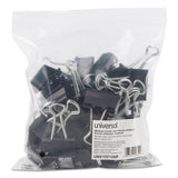 Binder Clips In Zip-seal Bag, Medium, Black-silver, 36-pack