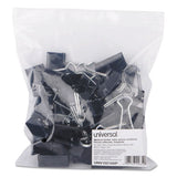 Binder Clips In Zip-seal Bag, Medium, Black-silver, 36-pack