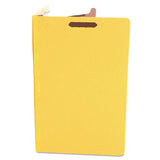 Bright Colored Pressboard Classification Folders, 1 Divider, Legal Size, Yellow, 10-box