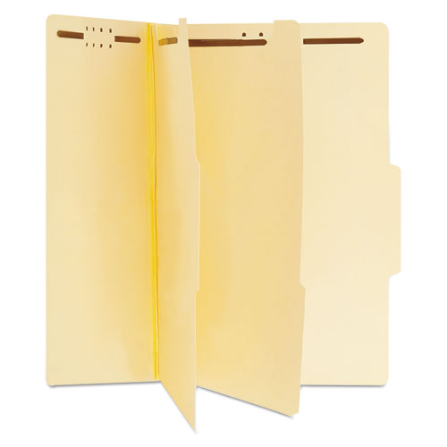 Six-section Classification Folders, 2 Dividers, Letter Size, Manila, 15-box