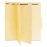 Six-section Classification Folders, 2 Dividers, Letter Size, Manila, 15-box