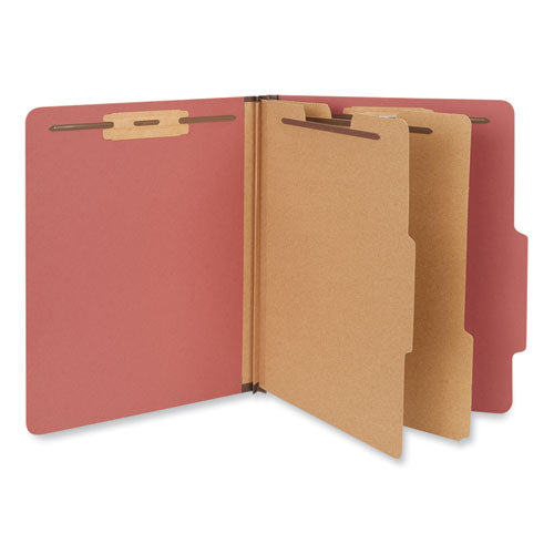 Six-section Classification Folders, Heavy-duty Pressboard Cover, 2 Dividers, 2.5