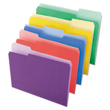 Deluxe Colored Top Tab File Folders, 1-3-cut Tabs, Letter Size, Assorted, 100-box