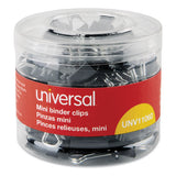 Binder Clips In Dispenser Tub, Assorted Sizes, Black-silver, 60-pack