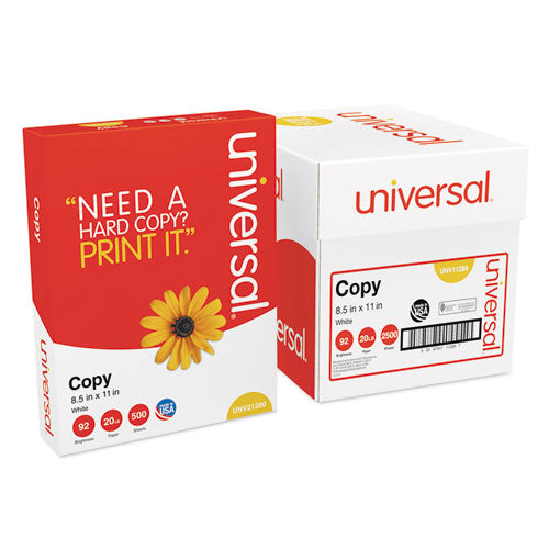Copy Paper Convenience Carton, 92 Bright, 20lb, 8.5 X 11, White, 500 Sheets-ream, 5 Reams-carton