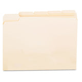 Top Tab Manila File Folders, 1-5-cut Tabs, Assorted Positions, Letter Size, 11 Pt. Manila, 100-box