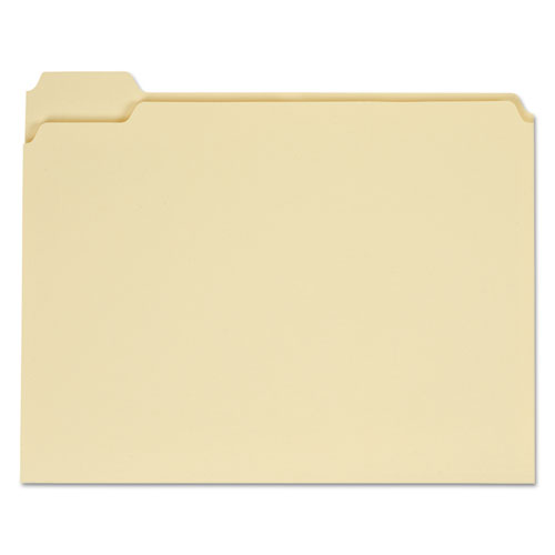 Top Tab Manila File Folders, 1-5-cut Tabs, Assorted Positions, Letter Size, 11 Pt. Manila, 100-box