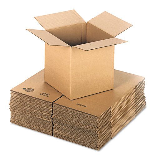 Cubed Fixed-depth Corrugated Shipping Boxes, Regular Slotted Container, X-large, 12