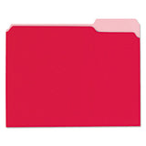 Interior File Folders, 1-3-cut Tabs, Letter Size, Red, 100-box