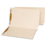 Reinforced End Tab File Folders With One Fastener, Straight Tab, Letter Size, Manila, 50-box