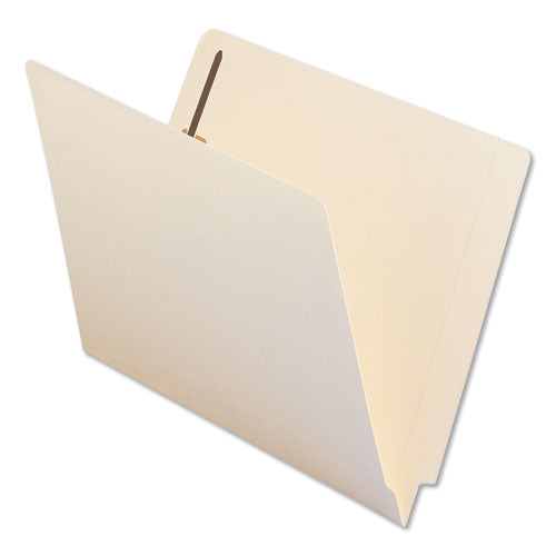 Reinforced End Tab File Folders With One Fastener, Straight Tab, Letter Size, Manila, 50-box