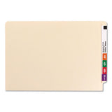 Reinforced End Tab File Folders With Two Fasteners, Straight Tab, Legal Size, Manila, 50-box