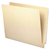 Deluxe Reinforced End Tab Folders, 9" Front, Straight Tab, Letter Size, Manila, 100-box