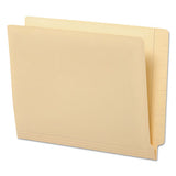 Deluxe Reinforced End Tab Folders, 9" Front, Straight Tab, Letter Size, Manila, 100-box