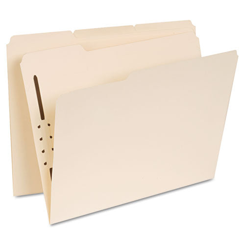 Reinforced Top Tab Folders With One Fastener, 1-3-cut Tabs, Letter Size, Manila, 50-box