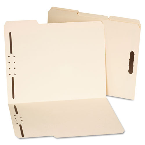 Deluxe Reinforced Top Tab Folders With Two Fasteners, 1-3-cut Tabs, Letter Size, Manila, 50-box