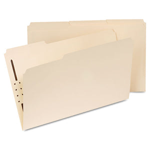 Reinforced Top Tab Folders With One Fastener, 1-3-cut Tabs, Legal Size, Manila, 50-box