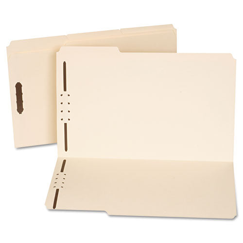 Reinforced Top Tab Folders With Two Fasteners, 1-3-cut Tabs, Legal Size, Manila, 50-box