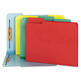 Deluxe Reinforced Top Tab Folders With Two Fasteners, 1-3-cut Tabs, Legal Size, Blue, 50-box