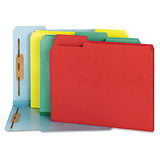 Deluxe Reinforced Top Tab Folders With Two Fasteners, 1-3-cut Tabs, Legal Size, Red, 50-box