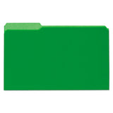 Interior File Folders, 1-3-cut Tabs, Legal Size, Green, 100-box