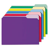Interior File Folders, 1-3-cut Tabs, Legal Size, Violet, 100-box