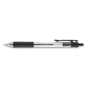 Comfort Grip Retractable Ballpoint Pen, 1mm, Black Ink, Clear Barrel, 48-set