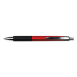 Comfort Grip Retractable Ballpoint Pen, Medium 1mm, Red Ink-barrel, Dozen