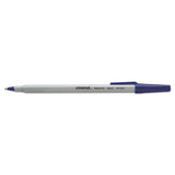 Stick Ballpoint Pen Value Pack, Medium 1mm, Blue Ink, Gray Barrel, 60-pack