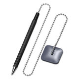 Stick Ballpoint Counter Pen, Medium 1mm, Black Ink, Black Barrel