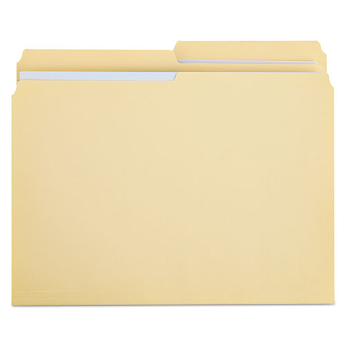 Double-ply Top Tab Manila File Folders, 1-2-cut Tabs, Letter Size, 100-box