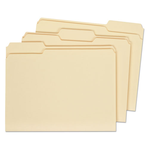 Double-ply Top Tab Manila File Folders, 1-3-cut Tabs, Letter Size, 100-box
