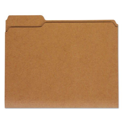 Reinforced Kraft Top Tab File Folders, 1-3-cut Tabs, Letter Size, Kraft, 100-box